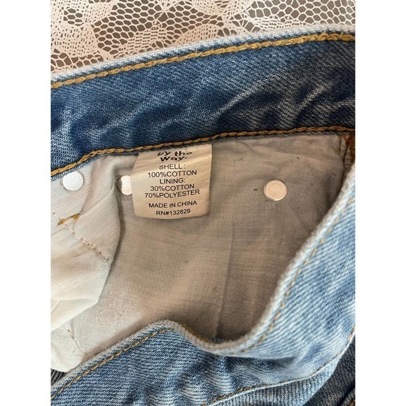 REVOLVE By The Way Distressed Denim Skirt Size 30 - Picture 4 of 6